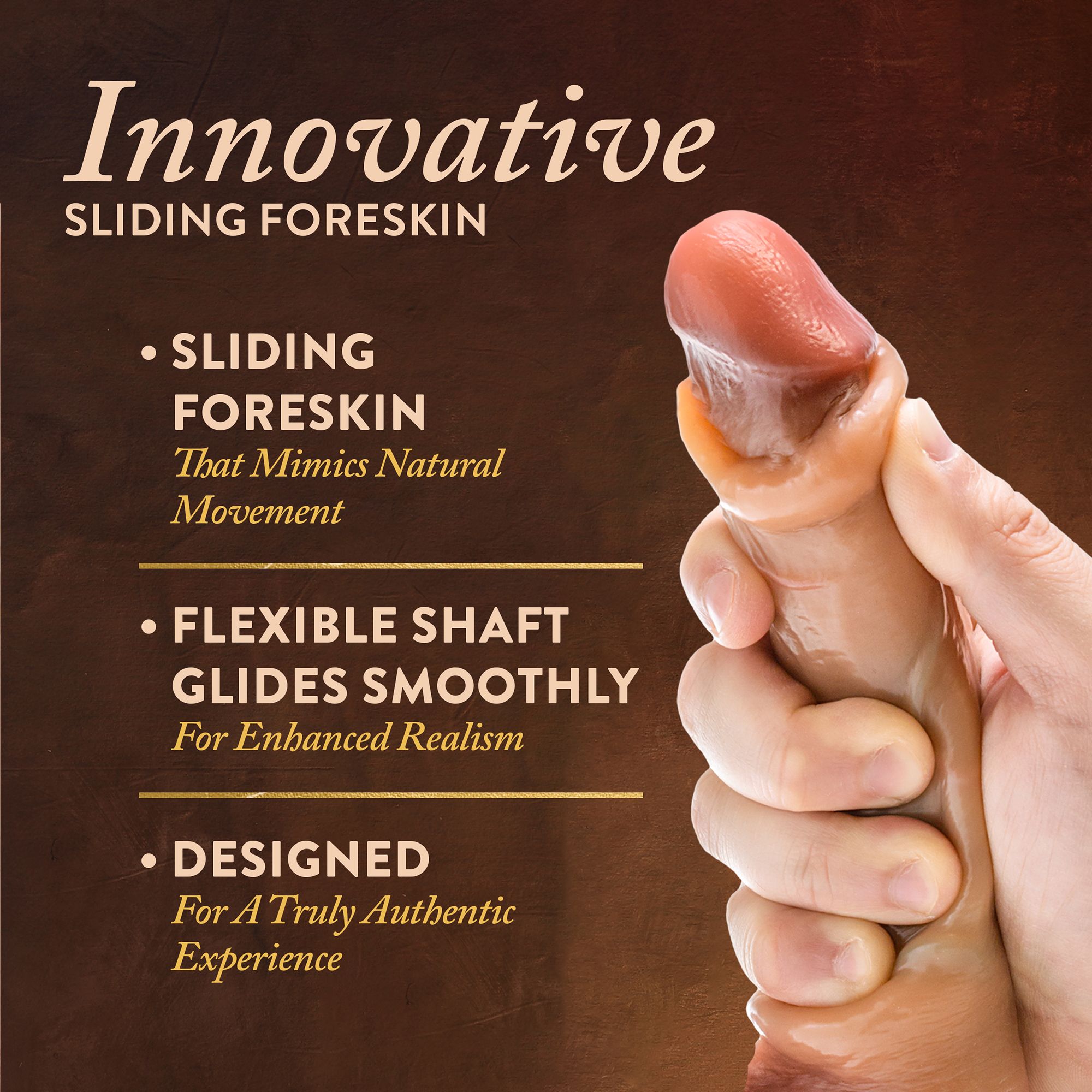Blush - Renaissance DaVinci Dildo met Schuivende Voorhuid - 20 cm foto 7