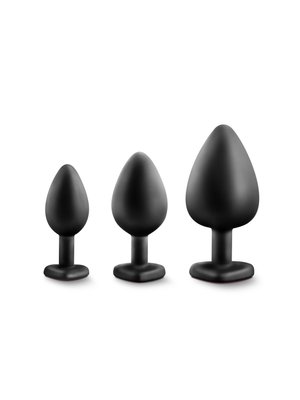 Blush - Luxe Bling Plugs Trainingskit Zwart met Rode Edelstenen