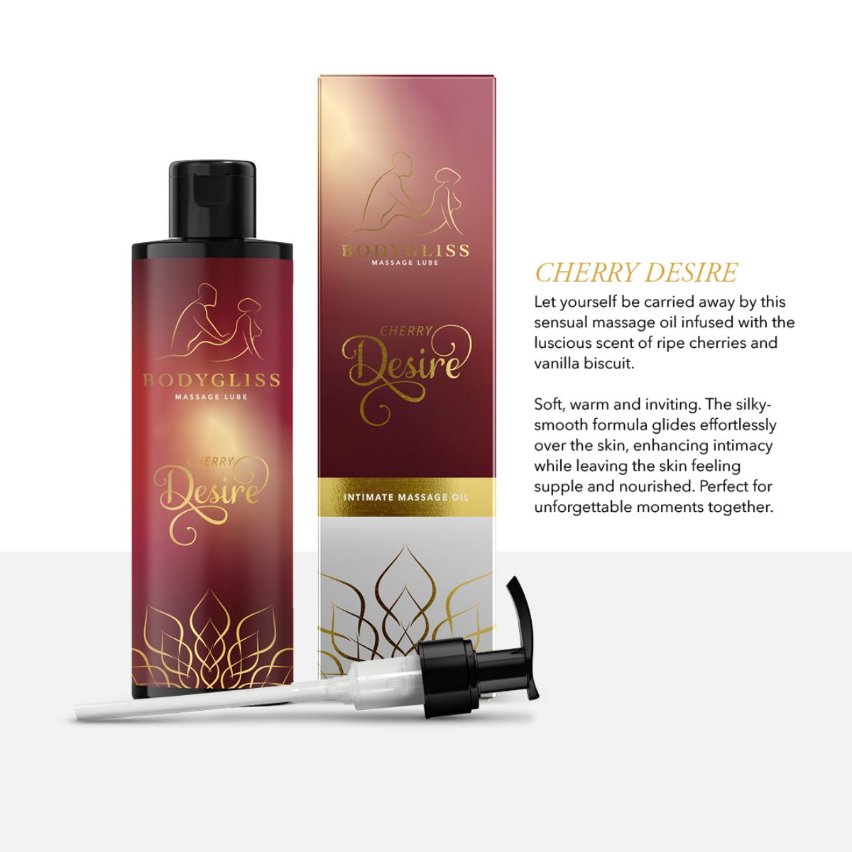 BodyGliss - Cherry Desire Massageolie en Glijmiddel - 150 ml - Afbeelding 3