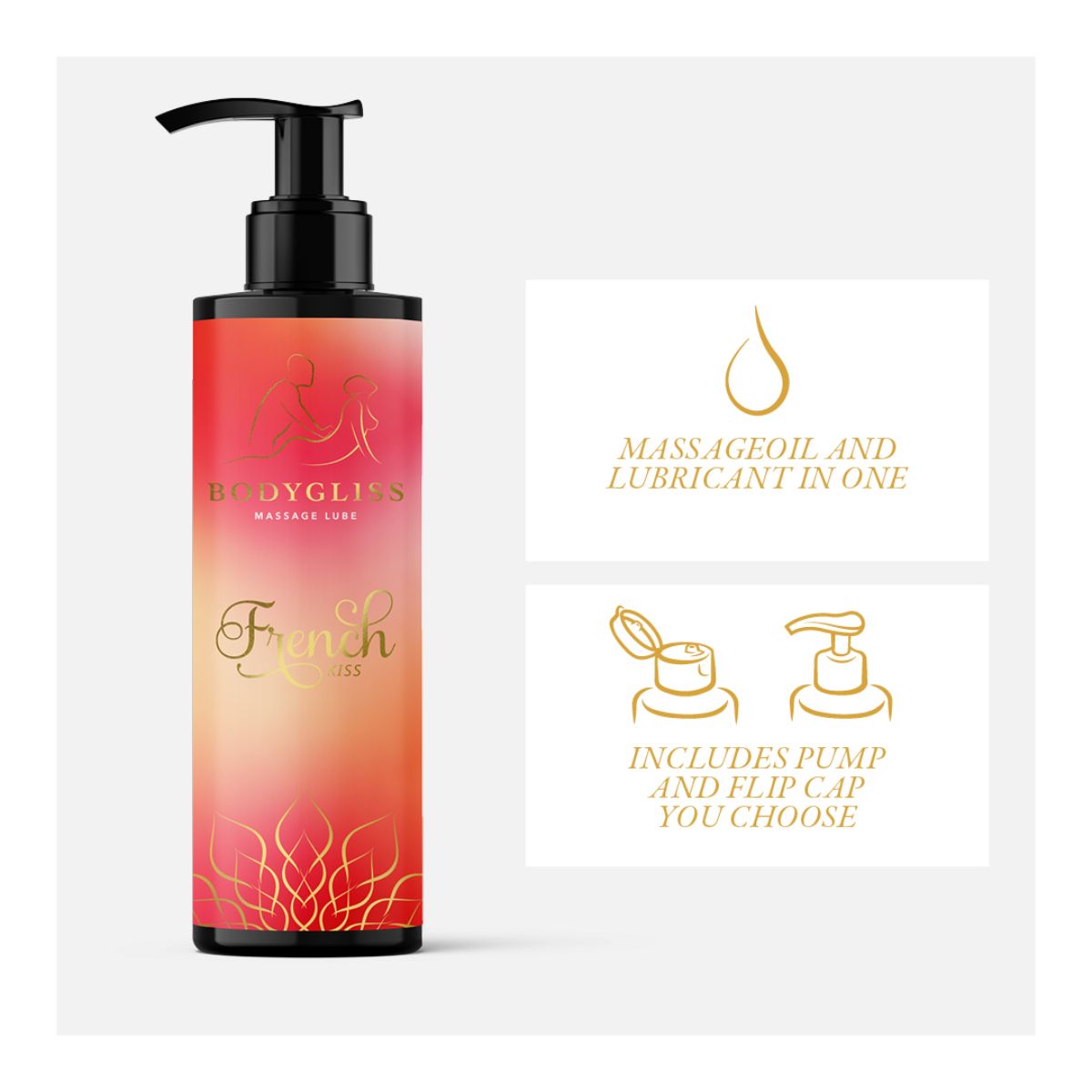 BodyGliss - French Kiss Massageglijmiddel - 150 ml foto 2