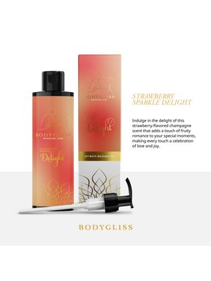 BodyGliss - Massage Olie En Glijmiddel in 1 Aardbei & Champagne - 150 ml
