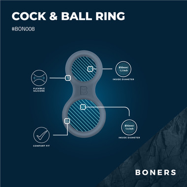 Rock Solid The Super Stretchy Silicone Ball Stretcher And Non-Vibrating Penis Ring Black - Foto 7