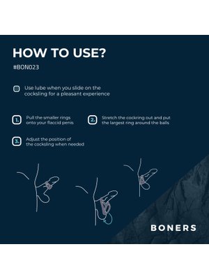 Boners Open Cocksling - Cockring En Ballstretcher