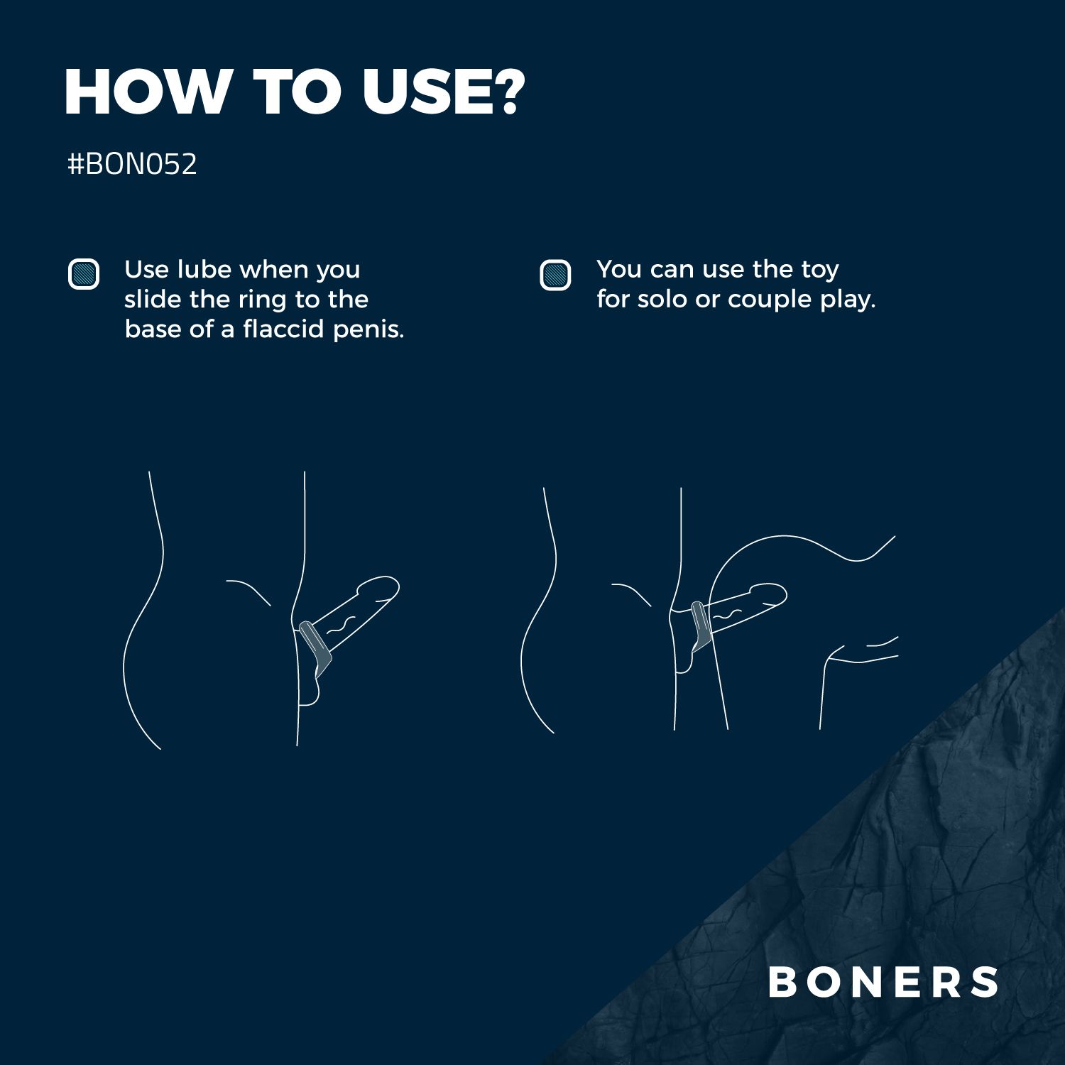 Boners - Vibrerende Cockring Met Perineum Stimulatie foto 2