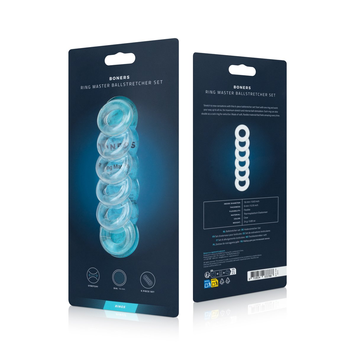 Boners - Ring Master Ballstretcher Set 6 stuks