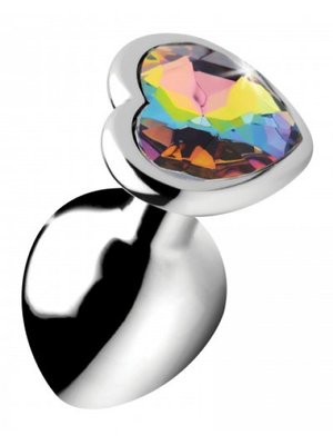 Booty Sparks - Rainbow Heart Buttplug - Middel