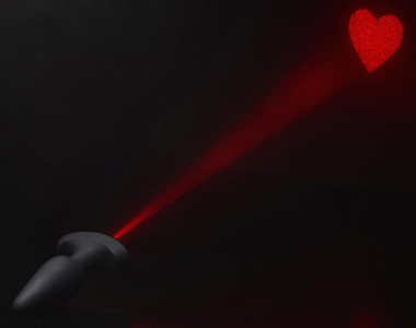 Laser Heart Silicone Anal Plug - Medium - EasyToys
