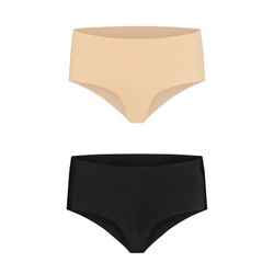 Bye Bra - Invisible High Brief Nude + Black XXL