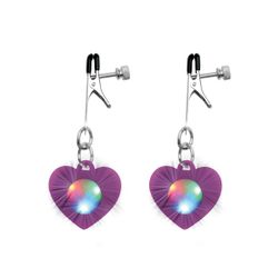Charmed - Heart Adjustable Nipple Clamps with LED Lights