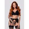 Christine - 3-Piece Open Crotch Set Tina - Black