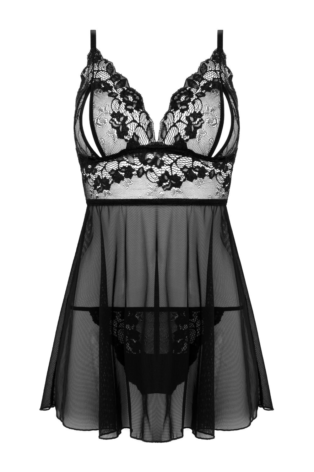 Christine - Babydoll Tina - Zwart foto 4