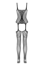 Christine - Kanten Visnet Jarretel Body