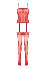 Christine - Open Kruis Jarretel Design Catsuit