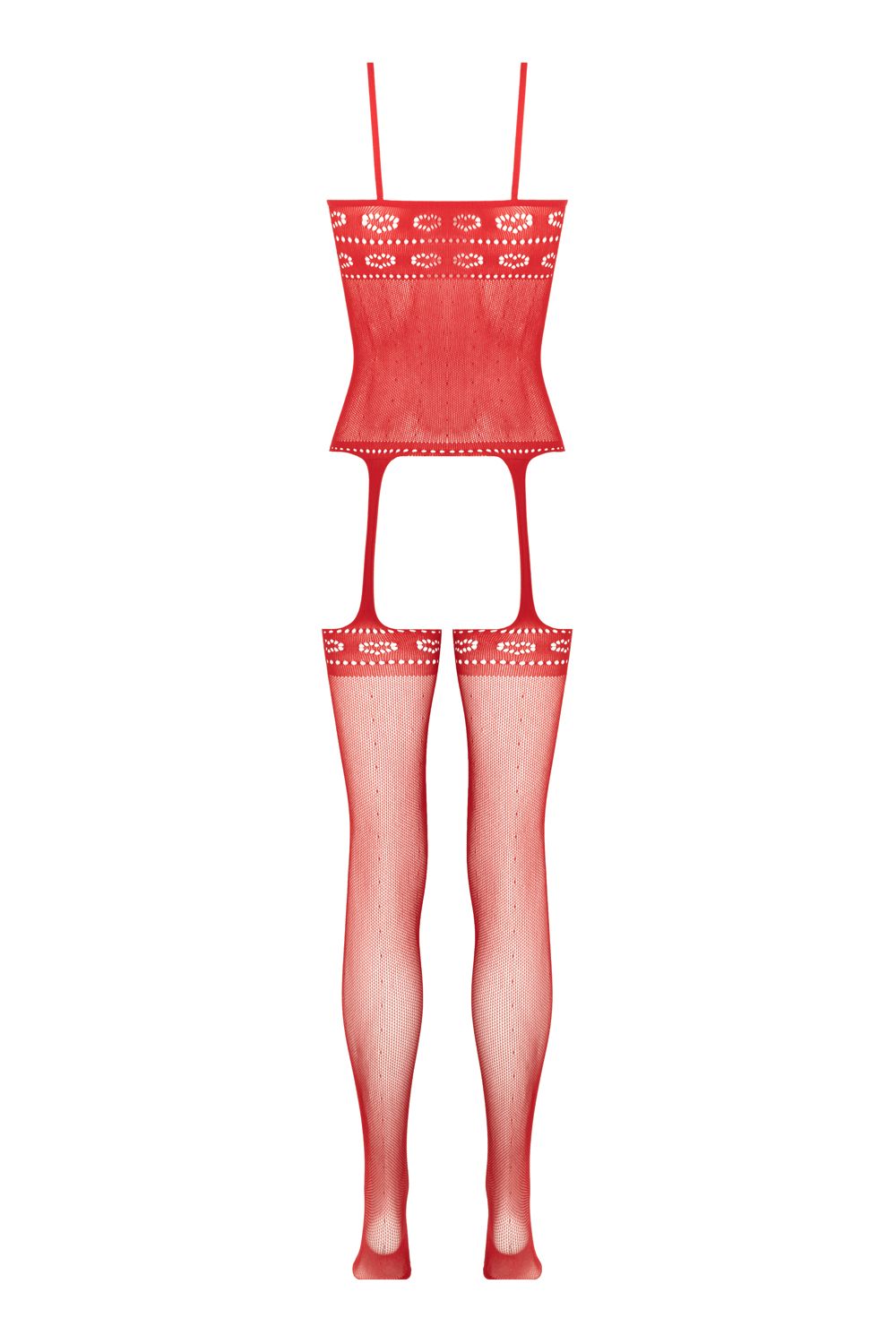Christine - Open Kruis Jarretel Design Catsuit foto 5