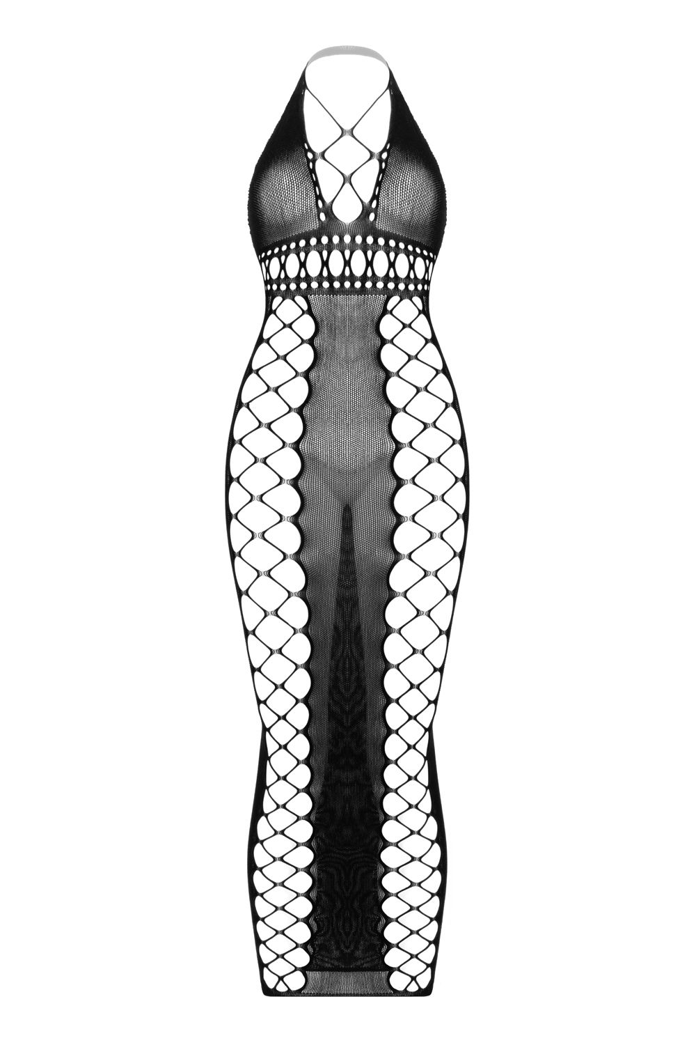 Christine - Midnight Fishnet Cut-Out Dress foto 4