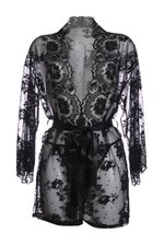 Christine - Kanten Kimono Graceful - Zwart