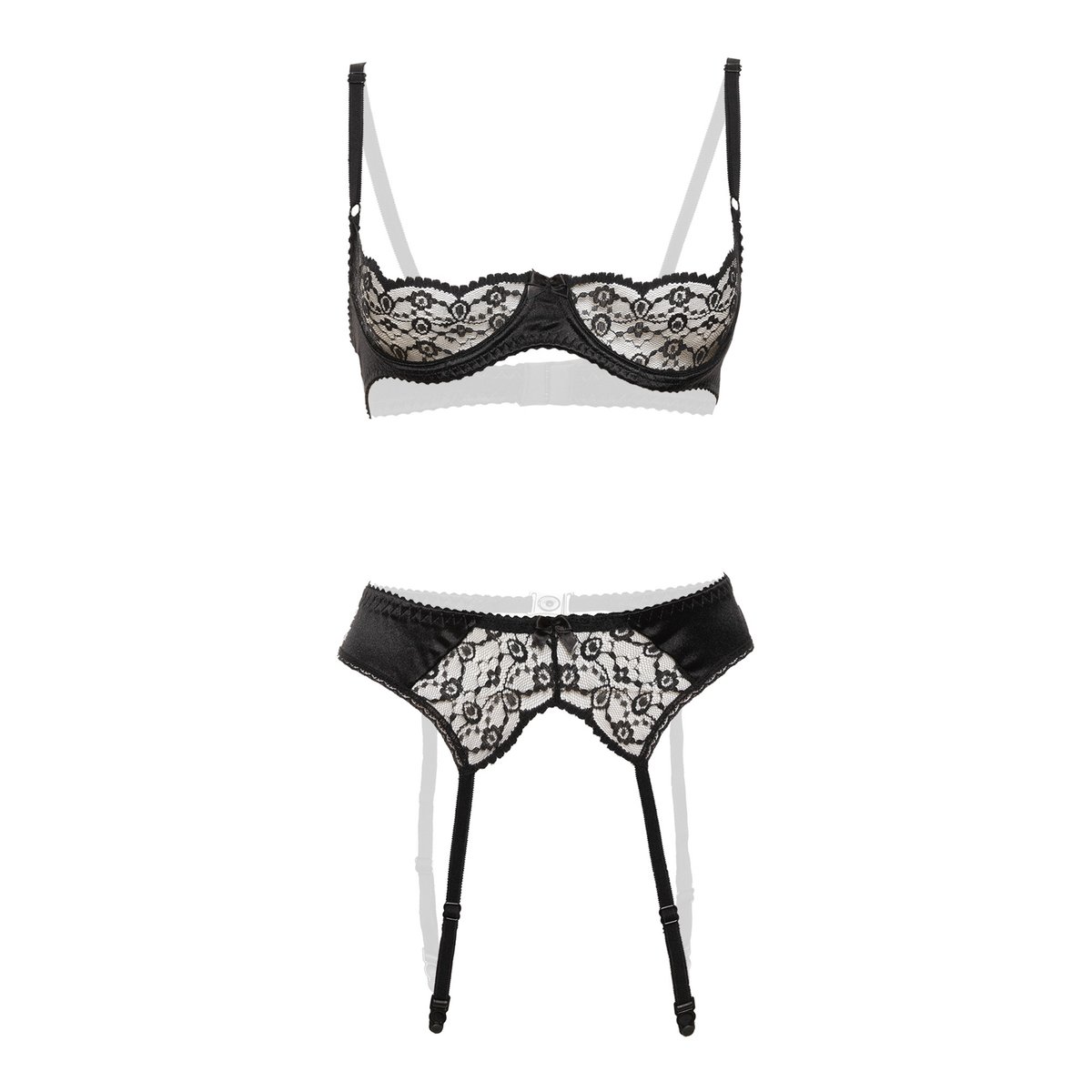 Christine - 3-Delige BH set Gush - Zwart