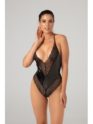 Christine - Wetlook Body Gianna zwart