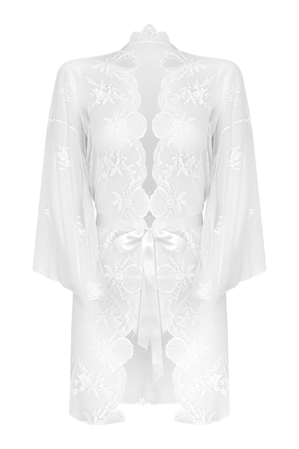Christine - Kanten Kimono Set Flower - Wit