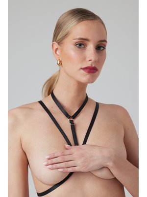 Christine - Strappy Harness Bralette Secret Love-  black