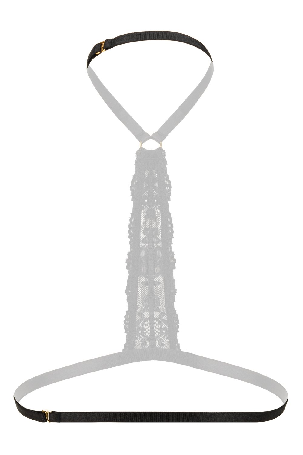 Christine - Strappy Harness Bralette Evening Kiss -zwart