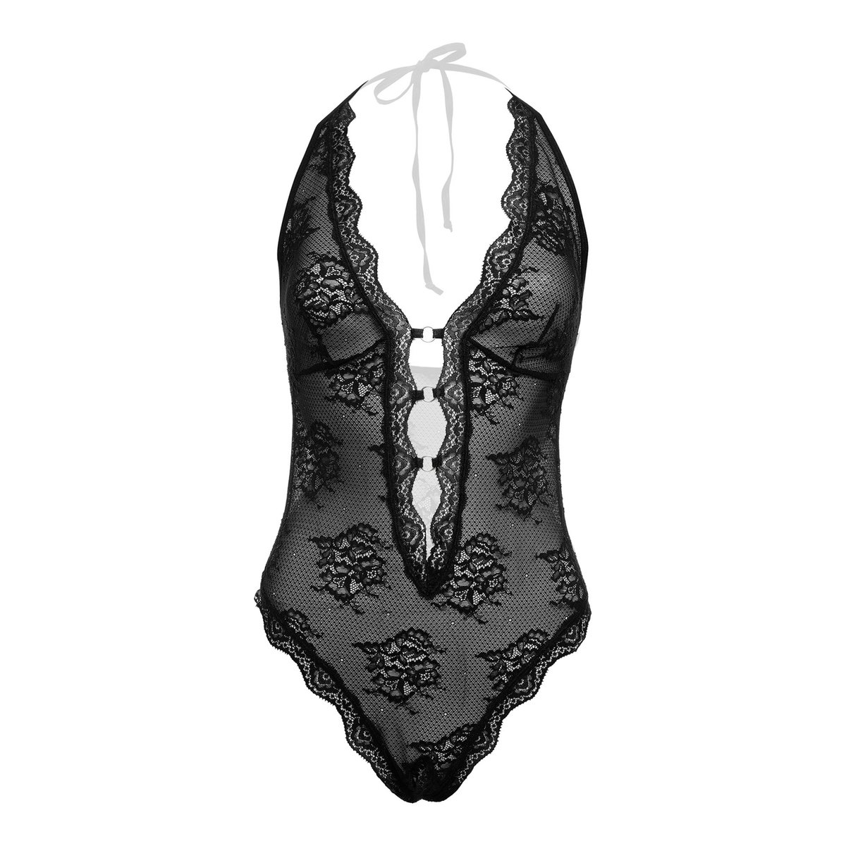 Christine - Kanten open kruis body Rose