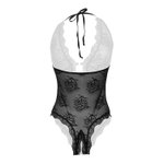 Christine - Kanten open kruis body Rose