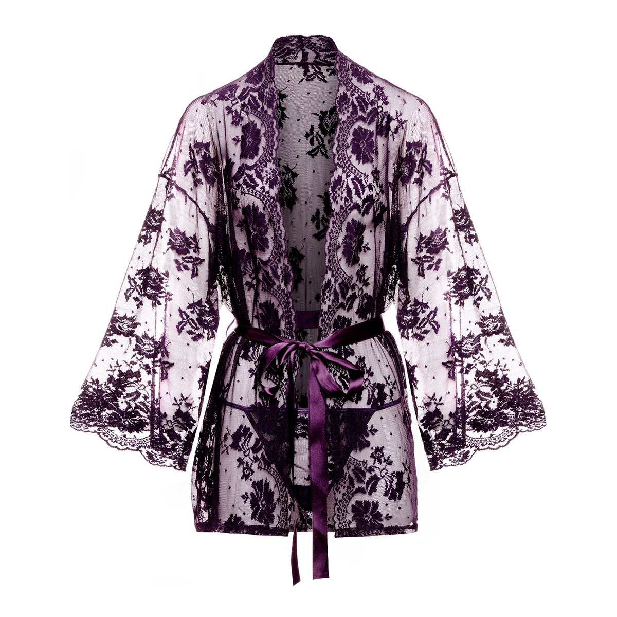Christine - Kanten Kimono Graceful - Paars