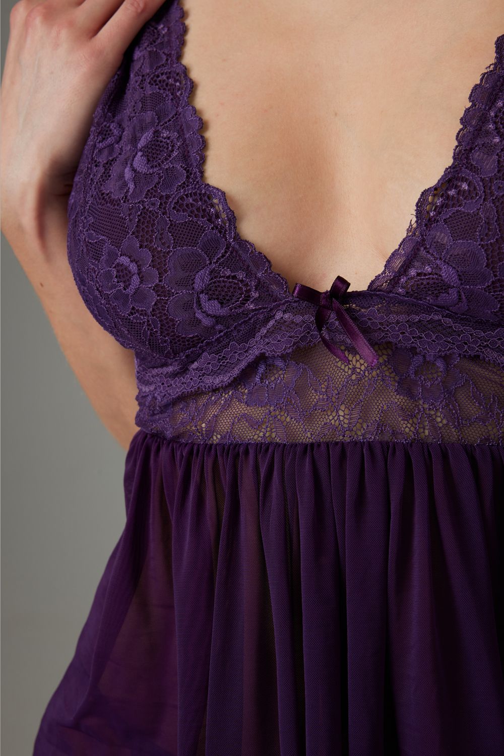 Christine - Babydoll & String Lieve - paars foto 3