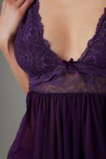 Christine - Babydoll & String Lieve - paars