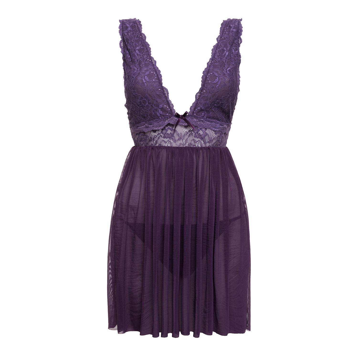 Christine - Babydoll & String Lieve - paars foto 4