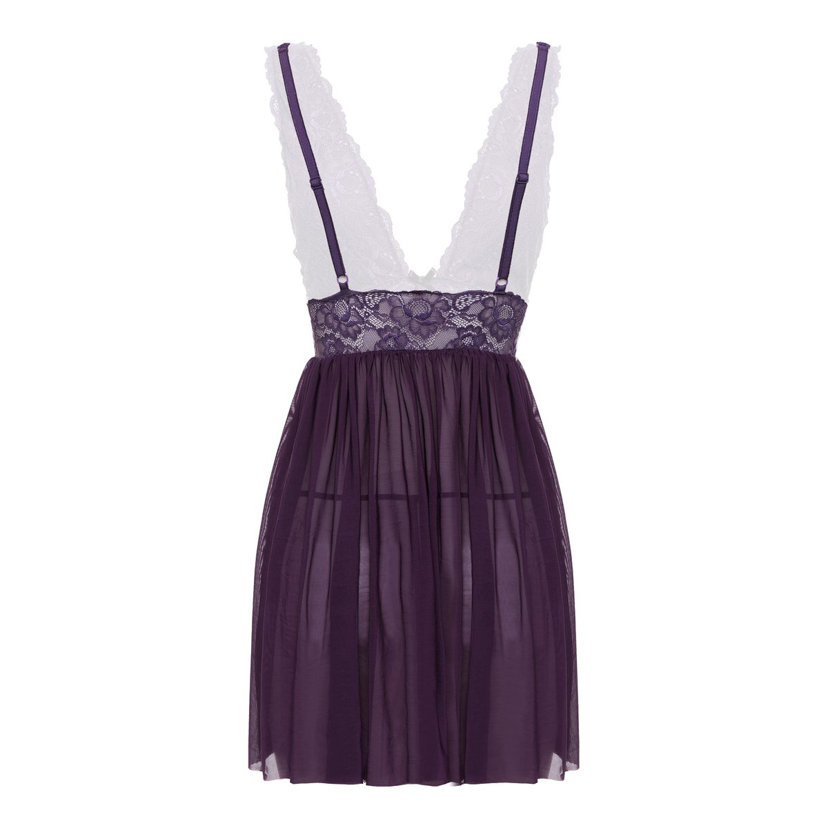 Christine - Babydoll & String Lieve - paars