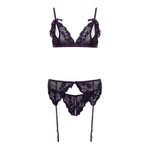 Christine - Axelle 3-delig Set - Open Kruis & Cups Paars