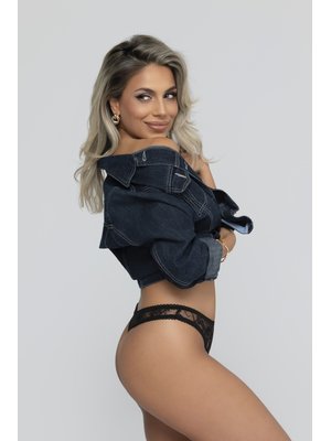 Christine - Slip Met Open Kruis Tara - Zwart