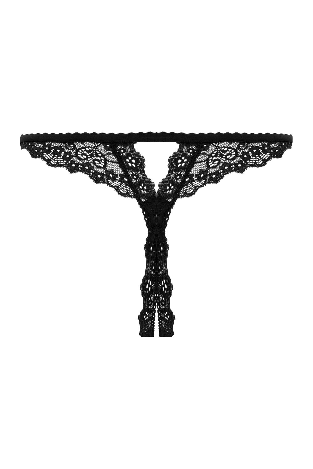 Christine - String Met Open Kruis Kylie - Zwart foto 5