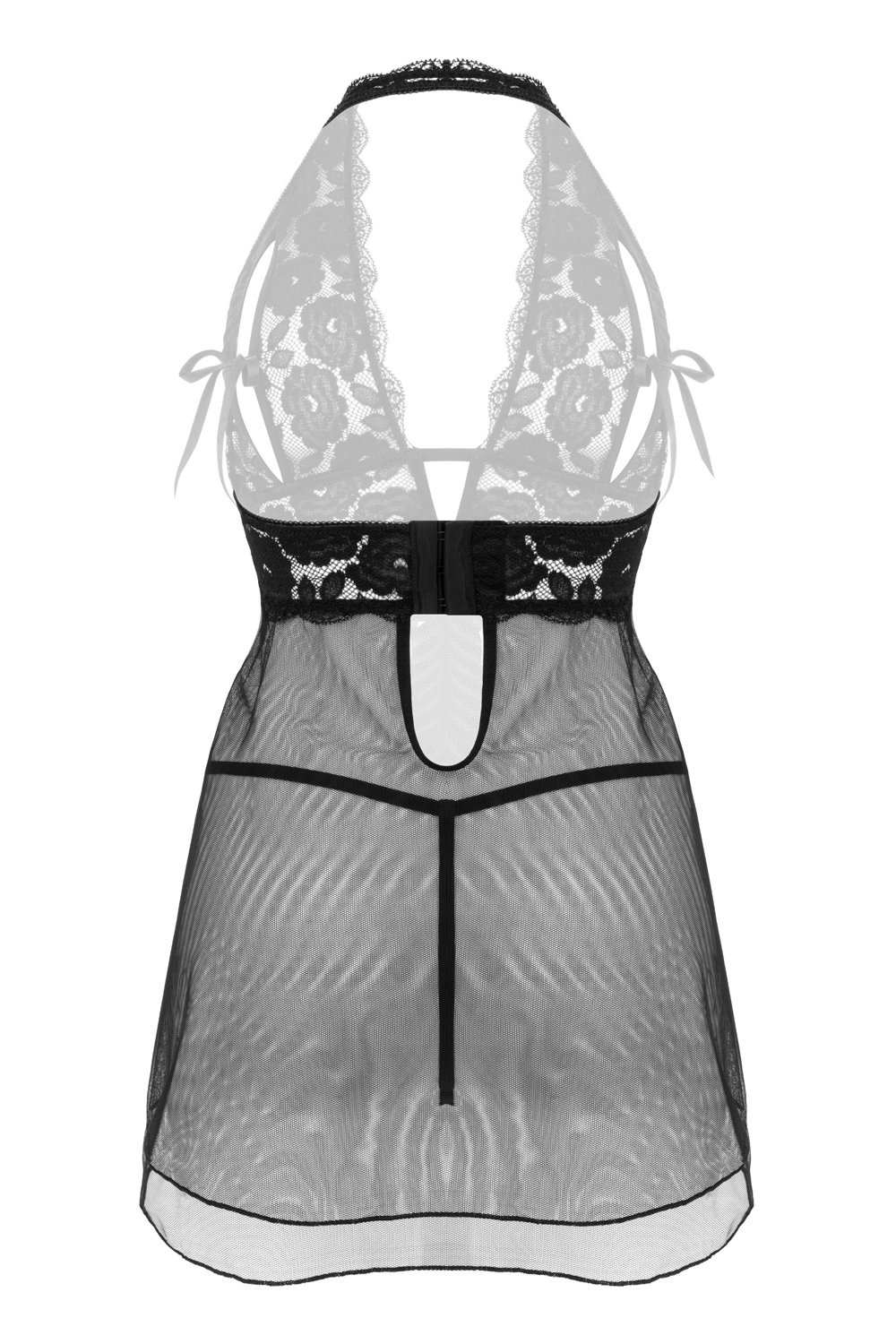 Christine - Open Cup Babydoll Nataly - Zwart
