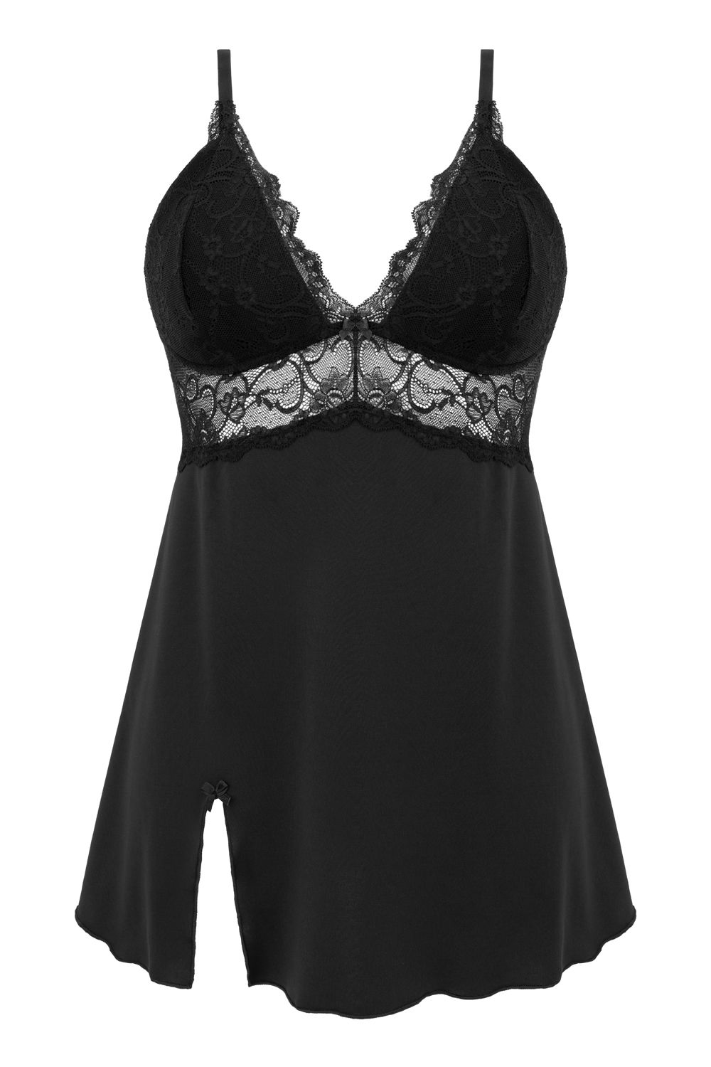 Christine - Babydoll Pixy - Zwart foto 3