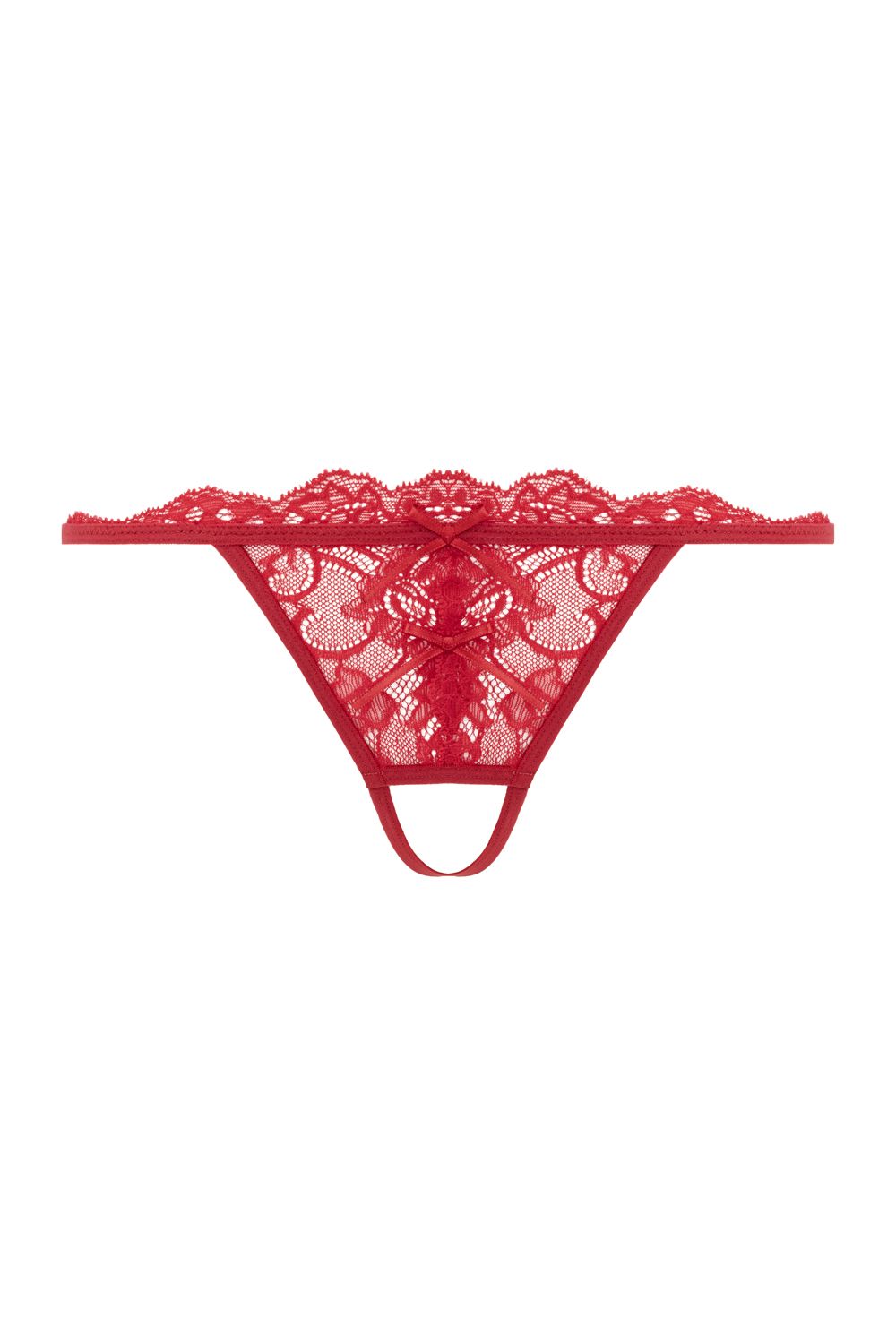 Christine - Open Crotch Thong Pixy - Rood foto 4