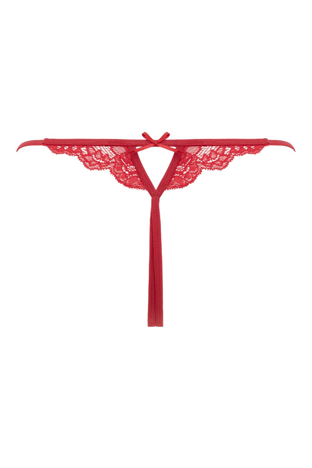 Christine - Open Crotch Thong Pixy - Rood foto 5