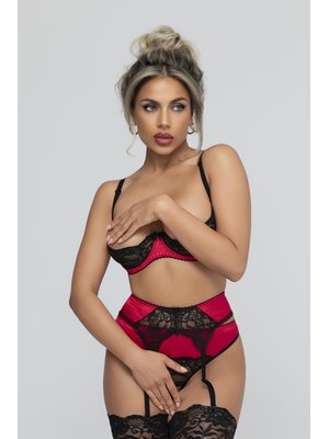 Christine - 3-delig Open BH Kanten Slip Set Gush