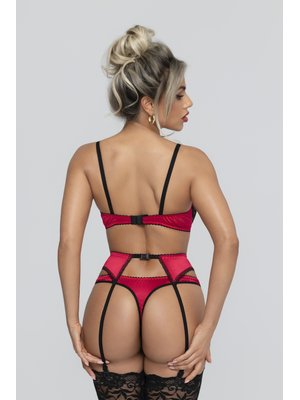 Christine - 3-delig Open BH Kanten Slip Set Gush