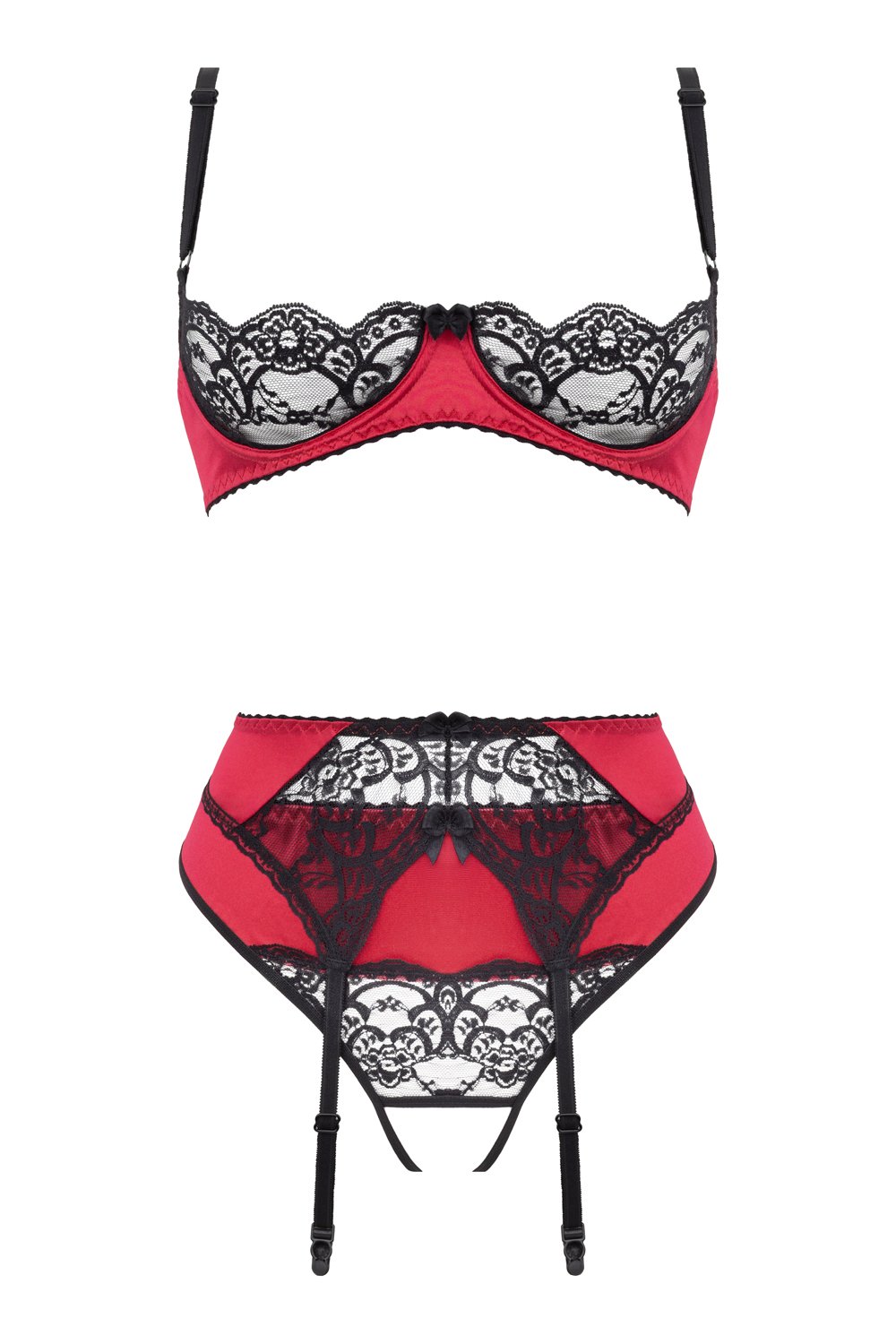 Christine - 3-delig Open BH Kanten Slip Set Gush