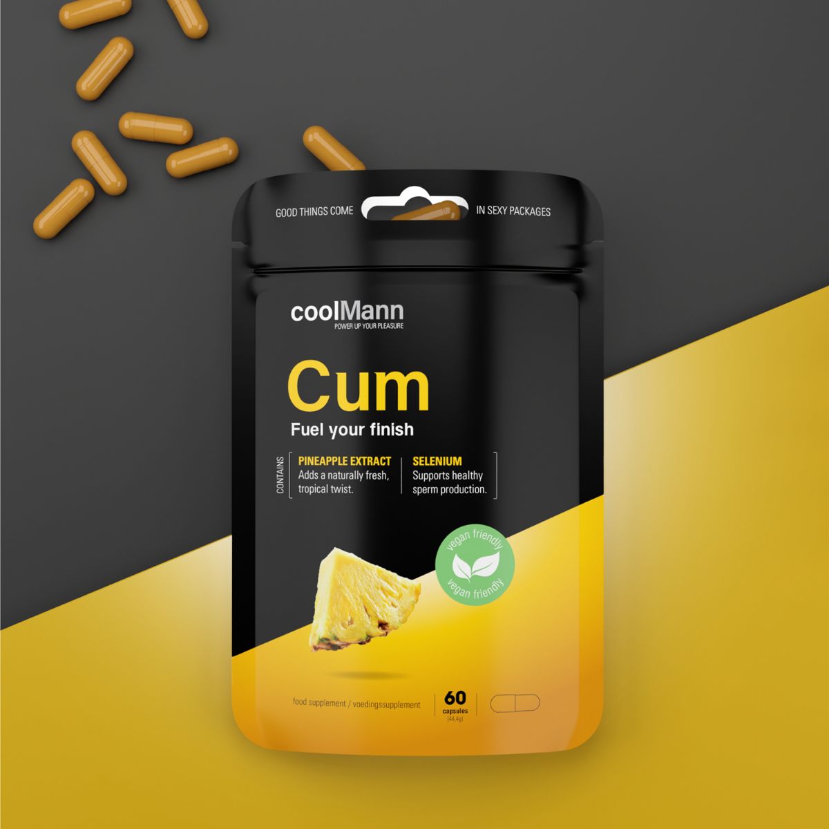 CoolMann - Cum Voedingssupplement - Ananas 60 pcs foto 3