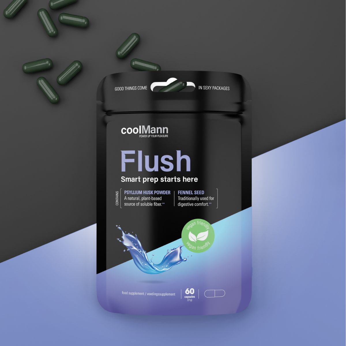 CoolMann - Flush Voedingssupplement - Vezelcomplex 60 pcs foto 3