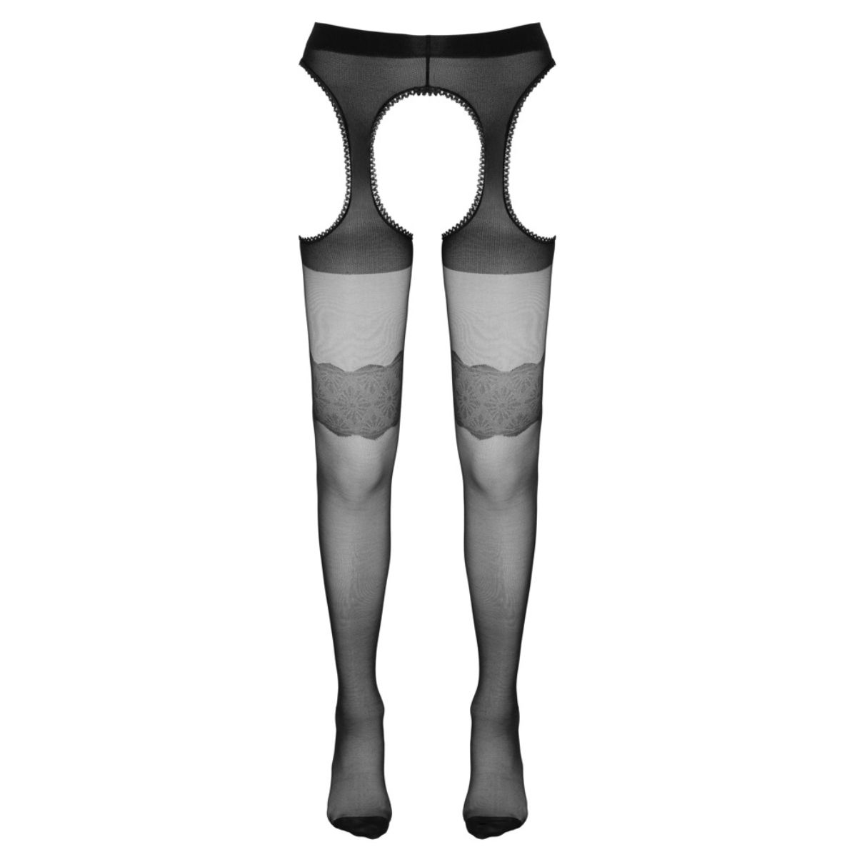 Cottelli Collection - Jarretelpanty - Zwart - Afbeelding 5