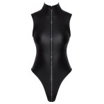 Cottelli Collection - Stringbody met Opstaande Kraag - Zwart