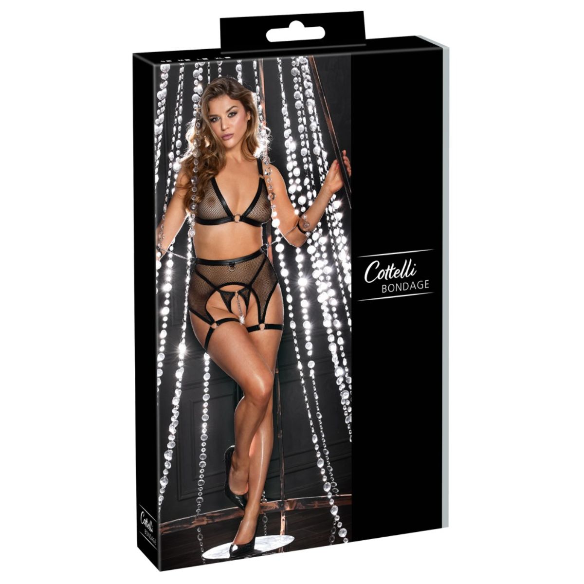 Cottelli Collection - Bondage Lingerieset - Zwart - Afbeelding 11