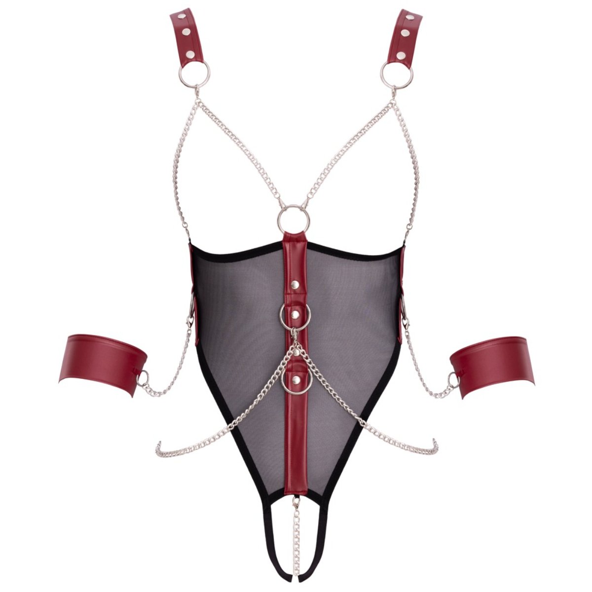 Cottelli Collection - Open Cup Bondage Body - Zwart