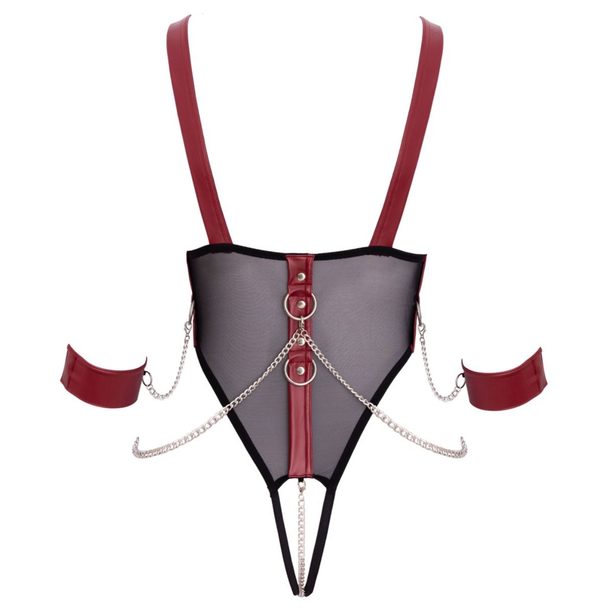 Cottelli Collection - Open Cup Bondage Body - Zwart - Afbeelding 6