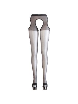 Zwarte Panty met Open Kruis